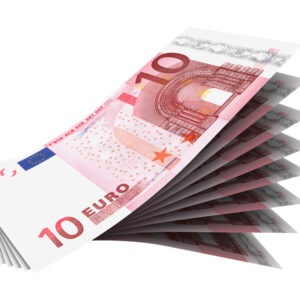 Bended Euro bill